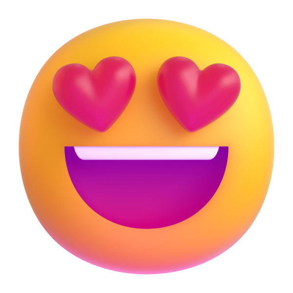 Face with heart eye emoji